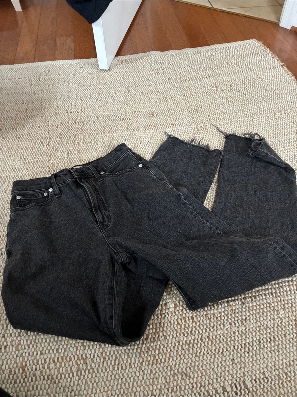 Madewell 27 Tall Black Perfect Vintage Straight Jean